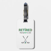 ゴルフ退職したは仕事だ、ゴルフクラブだカッコいい。 ラゲッジタグ (裏面縦)