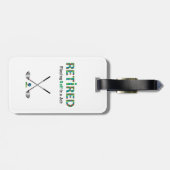 ゴルフ退職したは仕事だ、ゴルフクラブだカッコいい。 ラゲッジタグ (裏面横)