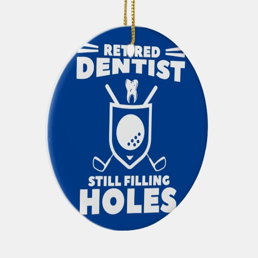 ゴルフ退職したゴルファーの穴を埋める歯科医 セラミックオーナメント (右)