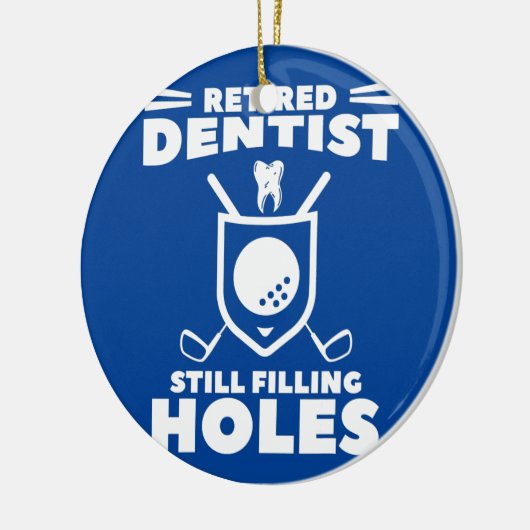 ゴルフ退職したゴルファーの穴を埋める歯科医 セラミックオーナメント (左)