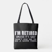 ゴルフ退職したトートバッグでない限り トートバッグ (裏面)