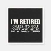 ゴルフ退職したナプキンでなければ スタンダードカクテルナプキン (正面)