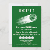 ゴルフ退職したフロントティーリフシフィック退職パーティー 招待状 (正面)