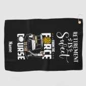 ゴルフ退職した警察官ゴルファー退職 ゴルフタオル (横)