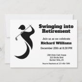 ゴルフ退職した選手のモダンスイング 招待状 (正面)