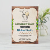 ゴルフ退職のパーティの招待状 招待状 (スタンド正面)