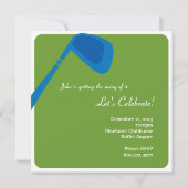 ゴルフ退職のパーティの招待状-振動を得て下さい 招待状 (裏面)