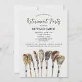 ゴルフ退職パーティの招待状 招待状 (正面)