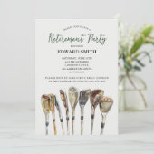 ゴルフ退職パーティの招待状 招待状 (スタンド正面)