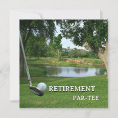 ゴルフ退職パーティの招待状 招待状 (正面)