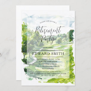 ゴルフ退職パーティの招待状 招待状