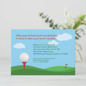 ゴルフ退職パーティの招待状 招待状 (スタンド正面)