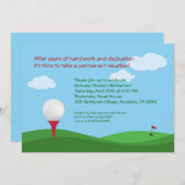 ゴルフ退職パーティの招待状 招待状 (正面/裏面)