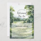 ゴルフ退職パーティの招待状 招待状 (正面)