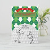 ゴルフ退職パーティー招待状ヴィンテージレトロ 招待状 (スタンド正面)