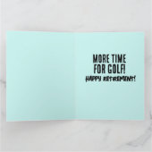 ゴルフ退職者グリーティングカード サンキューカード (内部)