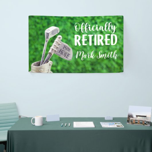 ゴルフ退職 横断幕 (トレードショー)