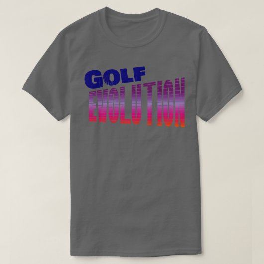 ゴルフ進化レトロ Tシャツ (デザイン正面)