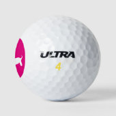 ゴルフ遊のダシュント明るいピンクの贈り物 ゴルフボール (ロゴ)