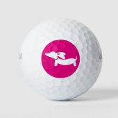 ゴルフ遊のダシュント明るいピンクの贈り物 ゴルフボール (正面)