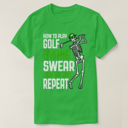 ゴルフ遊スウグのスケルおもしろいトゴルファー Tシャツ (デザイン正面)