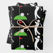 ゴルフ遊パターン包装紙 ラッピングペーパーシート (インサイチュ)