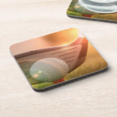 ゴルフ運搬人のコルクのコースター コースター (左側)