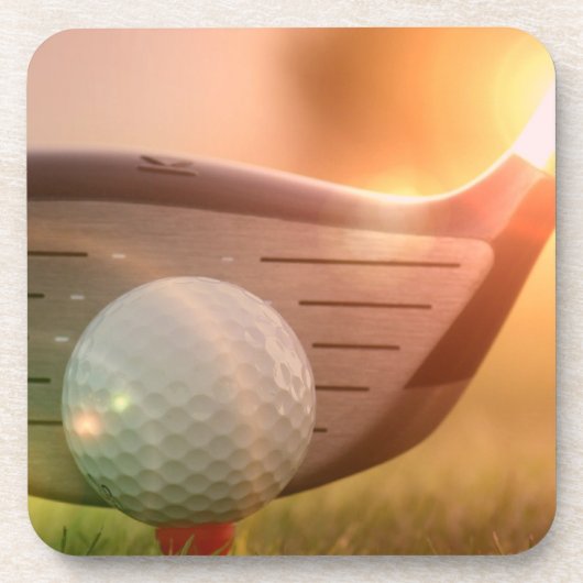 ゴルフ運搬人のコルクのコースター コースター (正面)