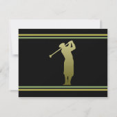 ゴルフ遠出のパーティの招待状 招待状 (正面)