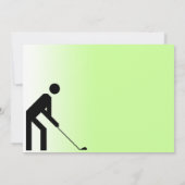 ゴルフ遠出の慈善のパーティの招待状 招待状 (裏面)