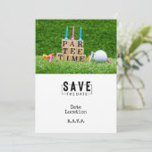 ゴルフ選手の日付パーティーをボールで保存 セーブザデート (スタンド正面)