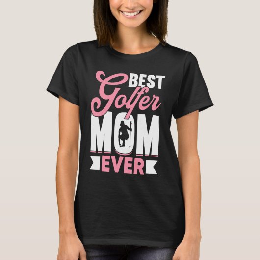 ゴルフ選手コーチ母ゴルファー母2 Tシャツ (正面)