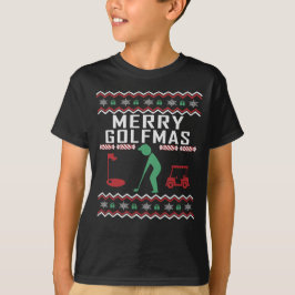 ゴルフ醜いクリスマスセーターゴメリールフマス Tシャツ