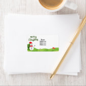 ゴルフ雪だるまメリークリスマス ラベル (インサイチュ)