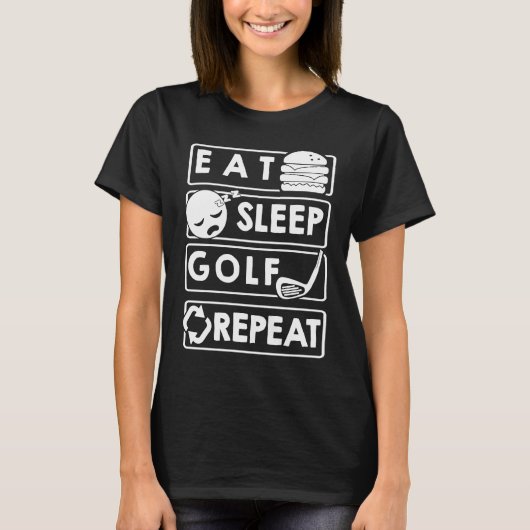 ゴルフ食べスリーゴルフリピート Tシャツ (正面)