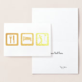 ゴルフ食べファナティックのためのスリープゴルフ 箔カード (ディスプレー)