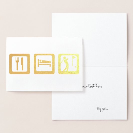 ゴルフ食べファナティックのためのスリープゴルフ 箔カード (ディスプレー)