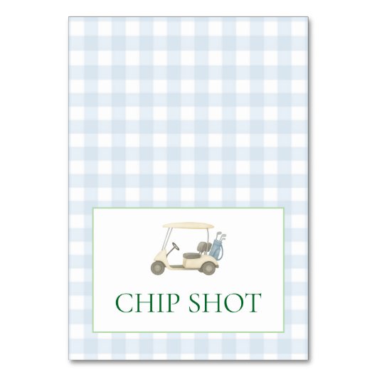 ゴルフ食品ラベル テーブルナンバー (正面)