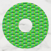 ゴルフ鮮やかグリーンパターンスポーツワインマーカー ワイングラスタグ (裏面)