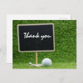 ゴルフ黒板にゴルフボールを付けてありがとう ポストカード (正面/裏面)