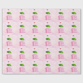 ゴルフ1歳のゴルファー1年の誕生日ピンク ラッピングペーパー (フラット)