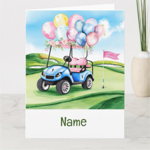 ゴルフ1歳のゴルフ選手の誕生日1年 カード