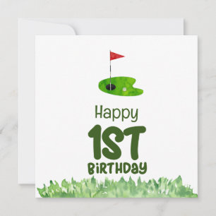 ゴルフ1歳のゴルフ選手の誕生日1年 カード