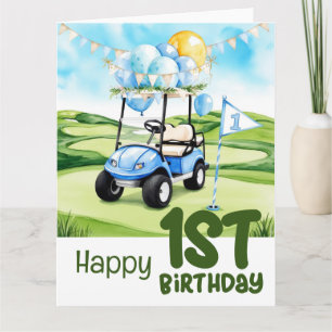 ゴルフ1歳のゴルフ選手の誕生日1年 カード
