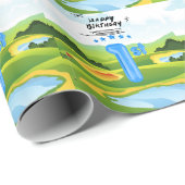 ゴルフ1歳のゴルフ選手の誕生日1年 ラッピングペーパー (ロールコーナー)