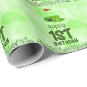 ゴルフ1歳のゴルフ選手の誕生日1年 ラッピングペーパー (ロールコーナー)