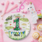 ゴルフ1歳のゴルフ選手1歳の誕生日の第1位 ペーパープレート (パーティー)