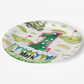 ゴルフ1歳のゴルフ選手1歳の誕生日の第1位 ペーパープレート (アングル)