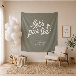 ゴルフ1歳の誕生日バナー Let's Par-tee タペストリー