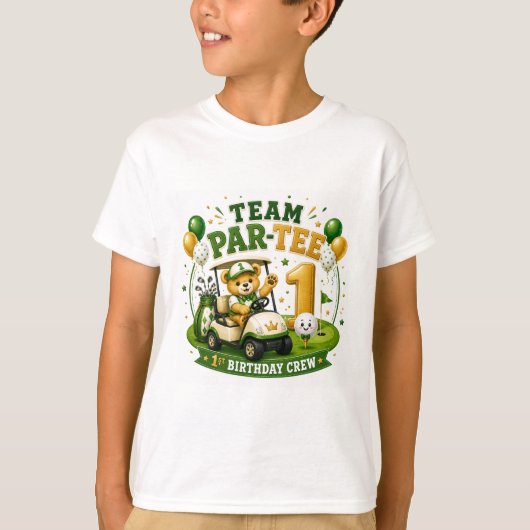 ゴルフ1歳の誕生日パーティー Tシャツ (正面)